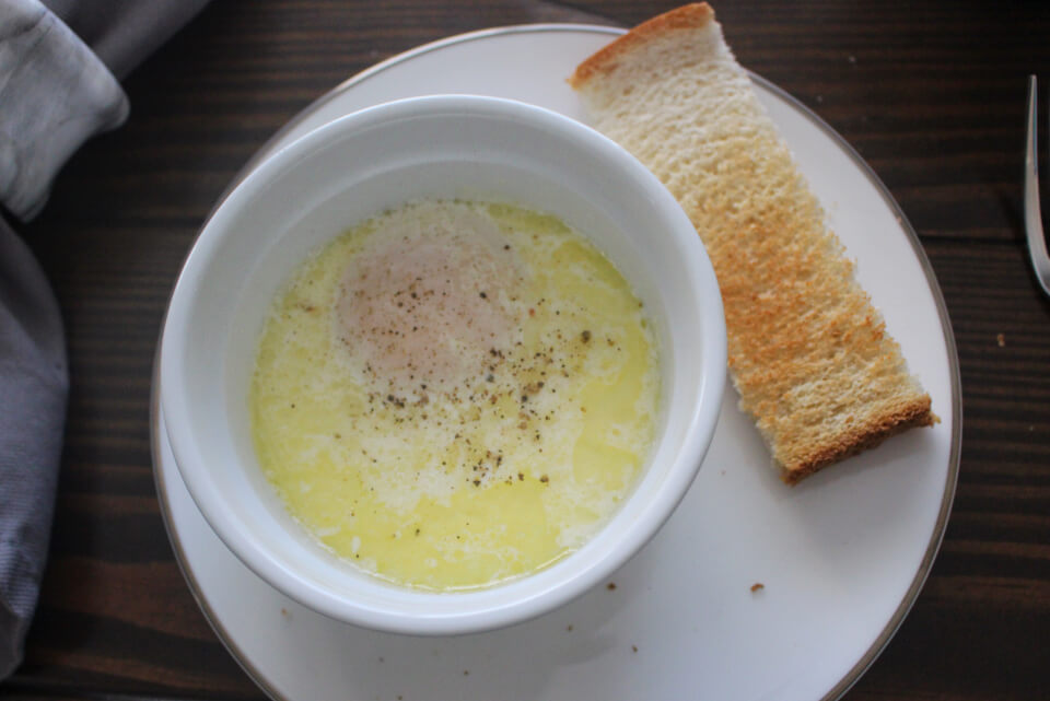 Julia Child Eggs Baked in Ramekins