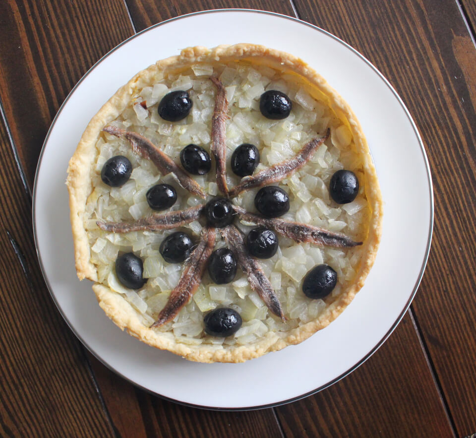 Onion Tart with Anchovies and Black Olives Julia Child