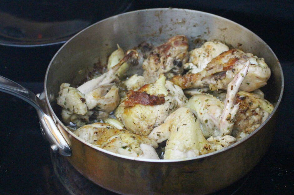 Chicken Sauteed with Herbs and Garlic Egg Yolk and Butter Sauce Julia Child