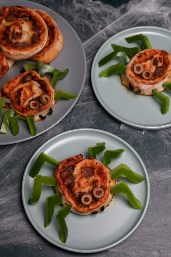 Halloween Spooky Spider Pizza Roll