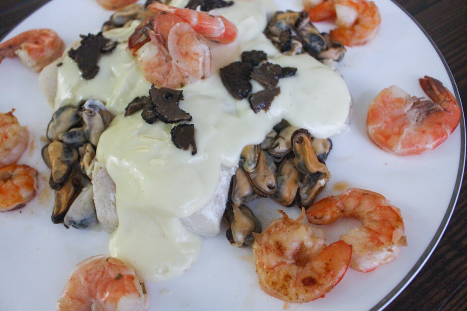 Julia Child Fish Filets with Mussels and Shrimp
